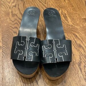 Black Tory Burch wedges